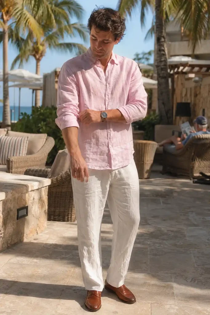 Linen pants and a line