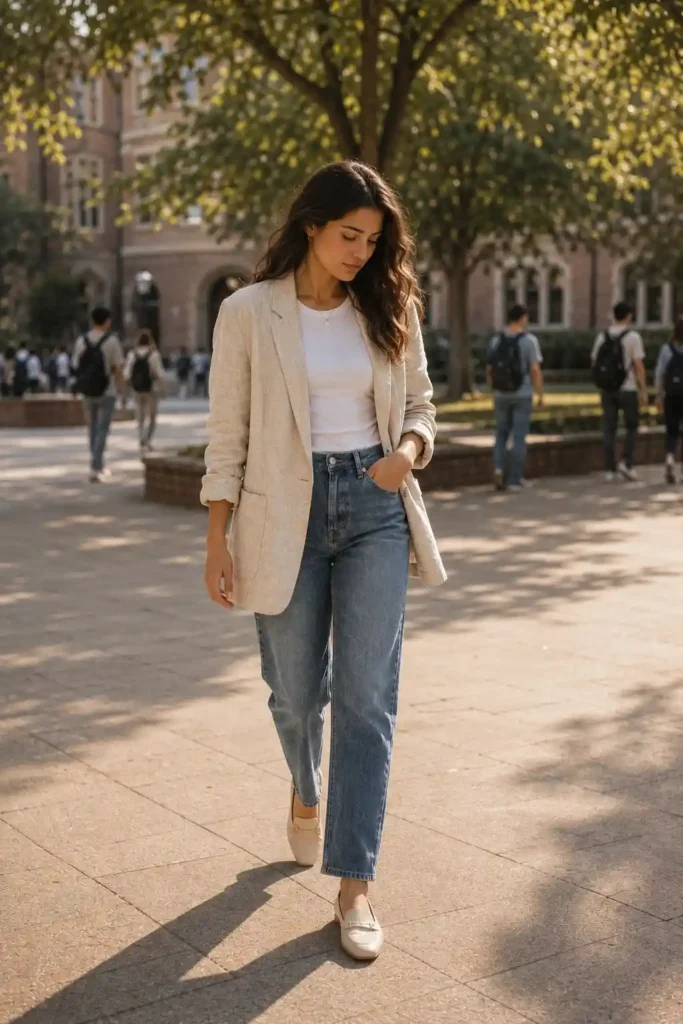 Long Linen Blazer