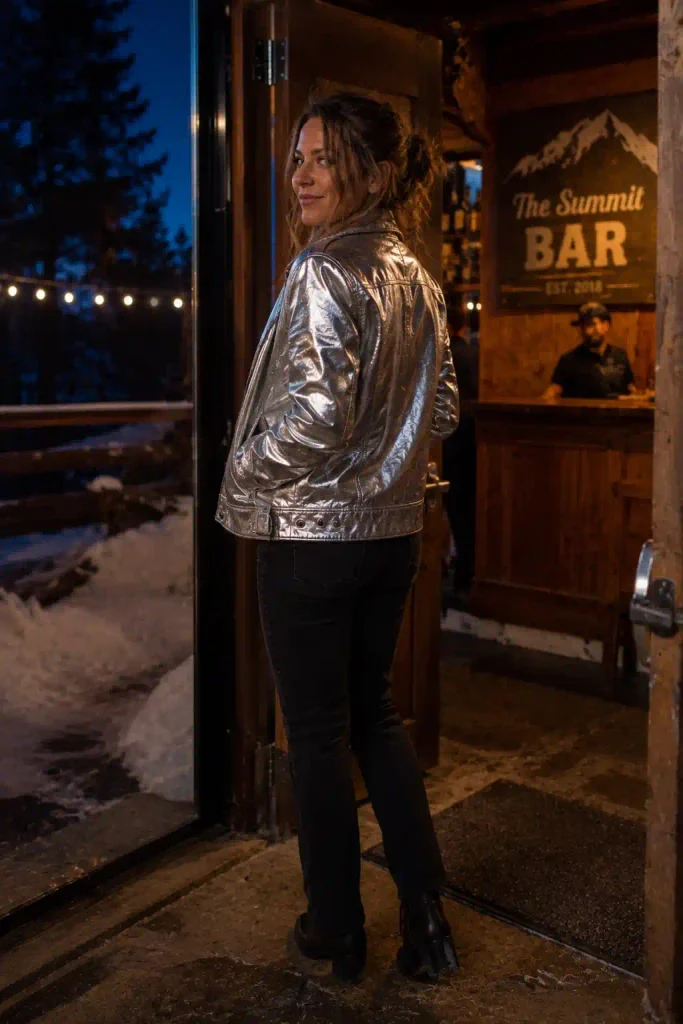  Metallic vinyl jacket