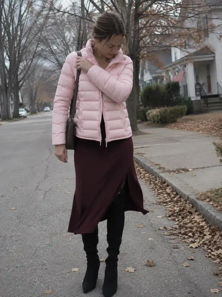Midi skirts and tall boots
