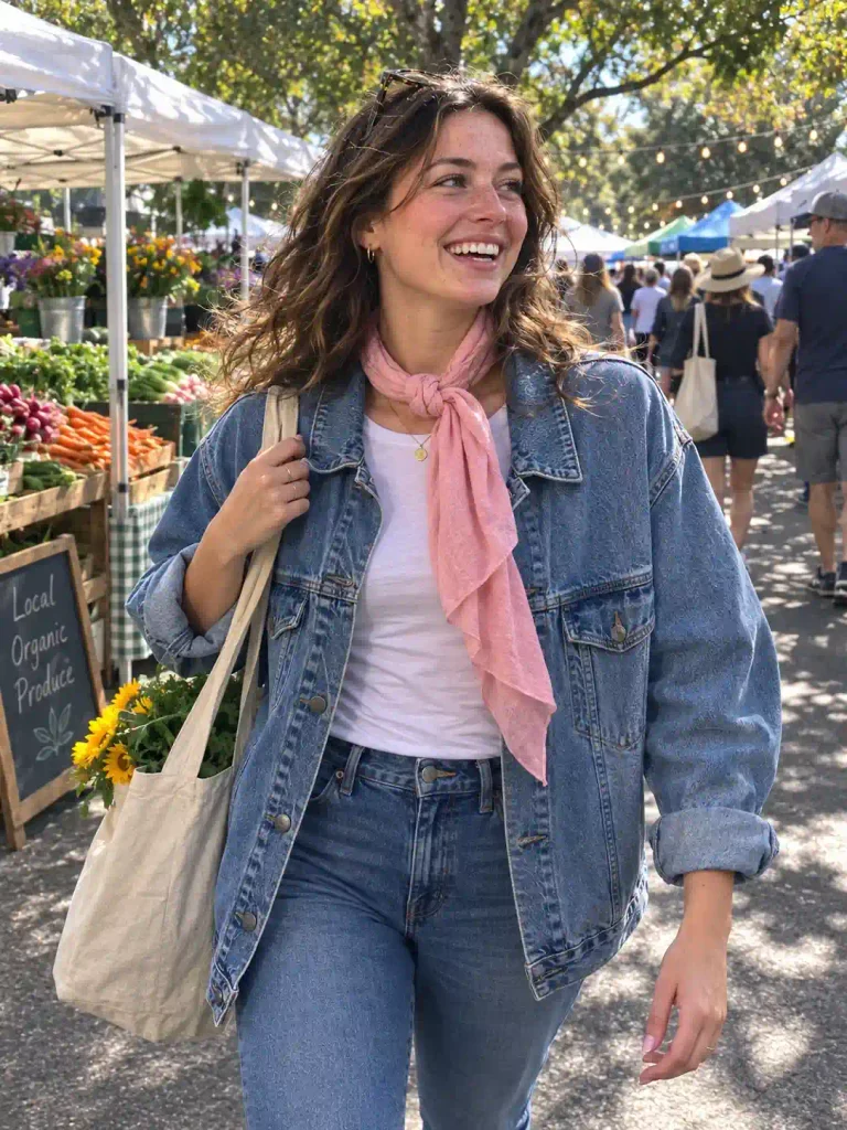 Oversized denim jacket