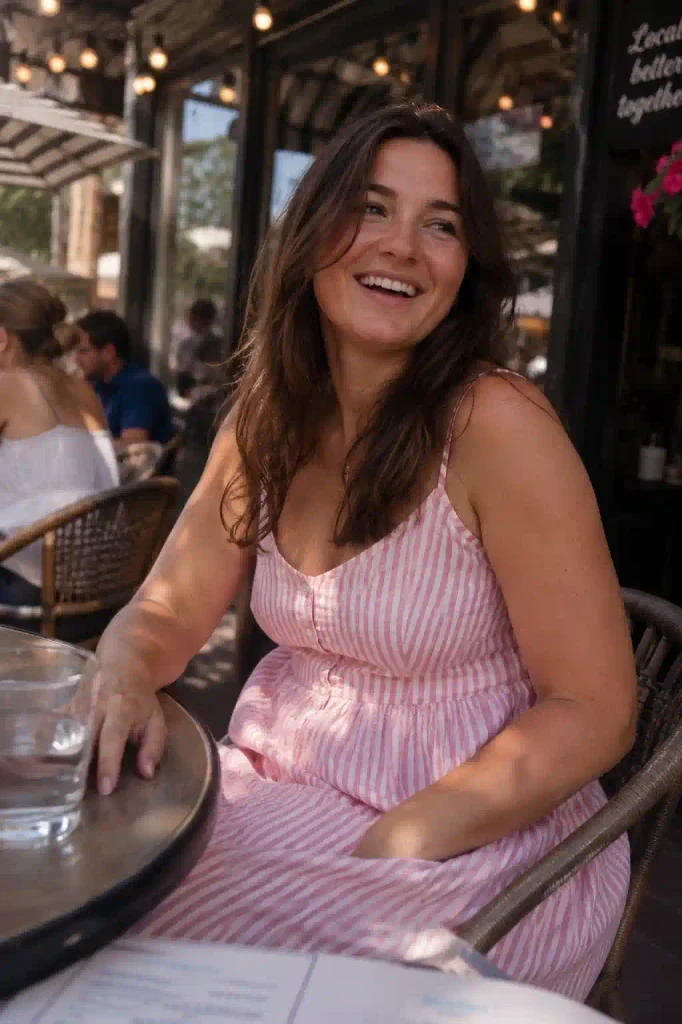 Pink and white striped