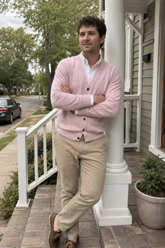Pink cardigan