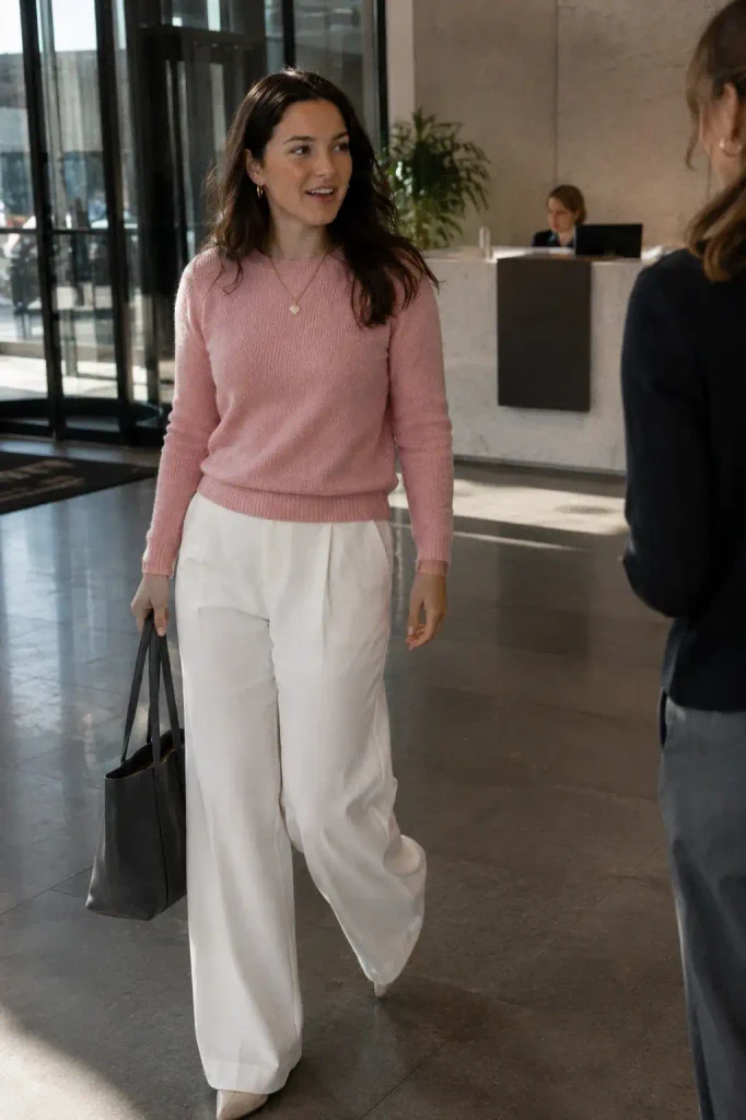 Pink cashmere sweater