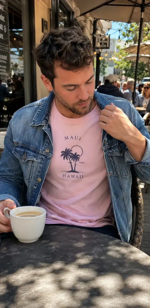 Pink graphic tee