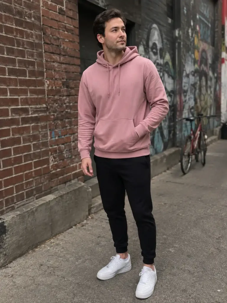 Pink hoodie with