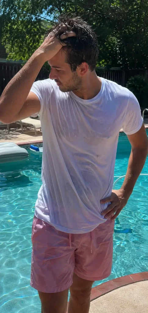 Pink swim trunk