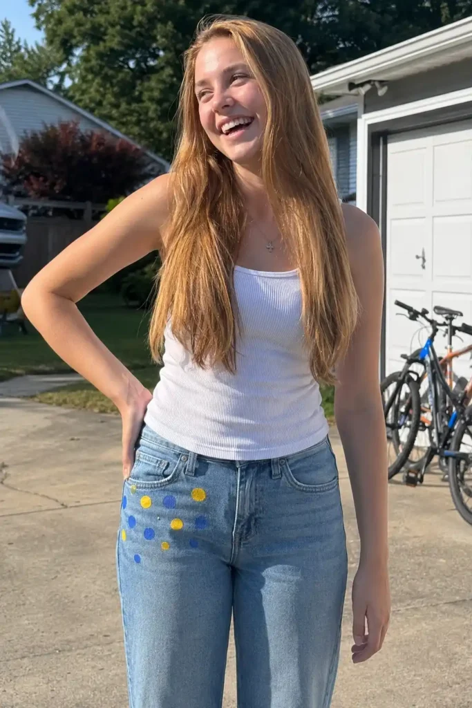 Polka dot pocket accent