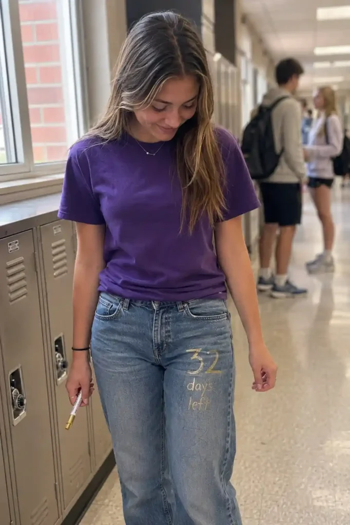 Ripped and painted distressed jeans