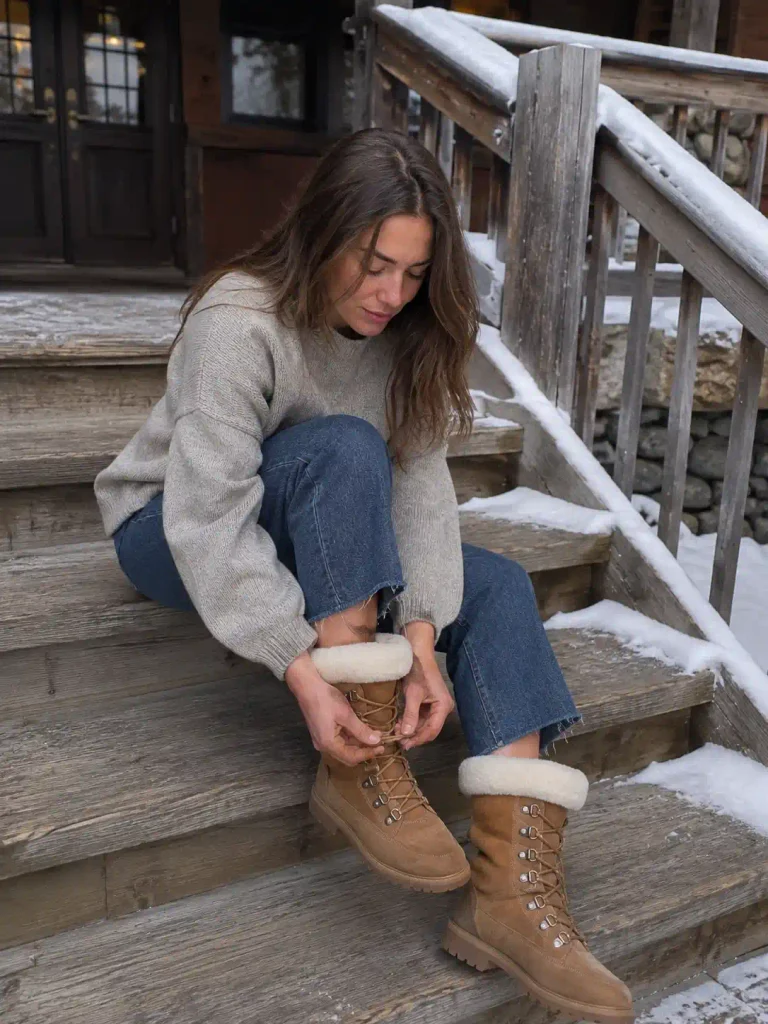 Shearling-lined boots