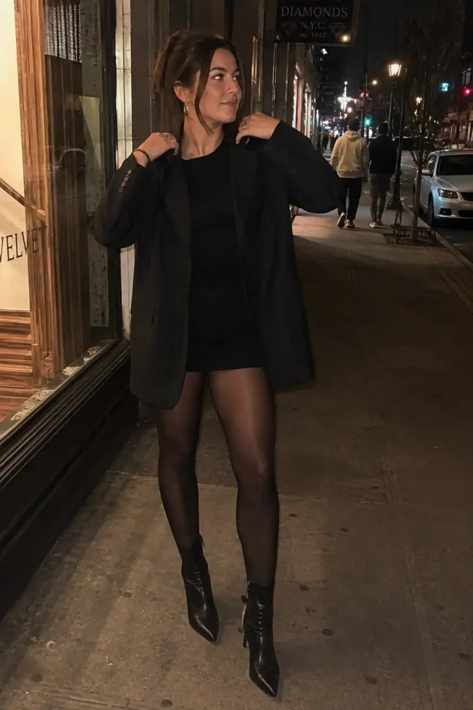 Sheer black tights