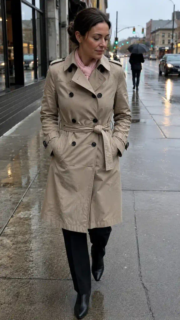 Structured trench coat