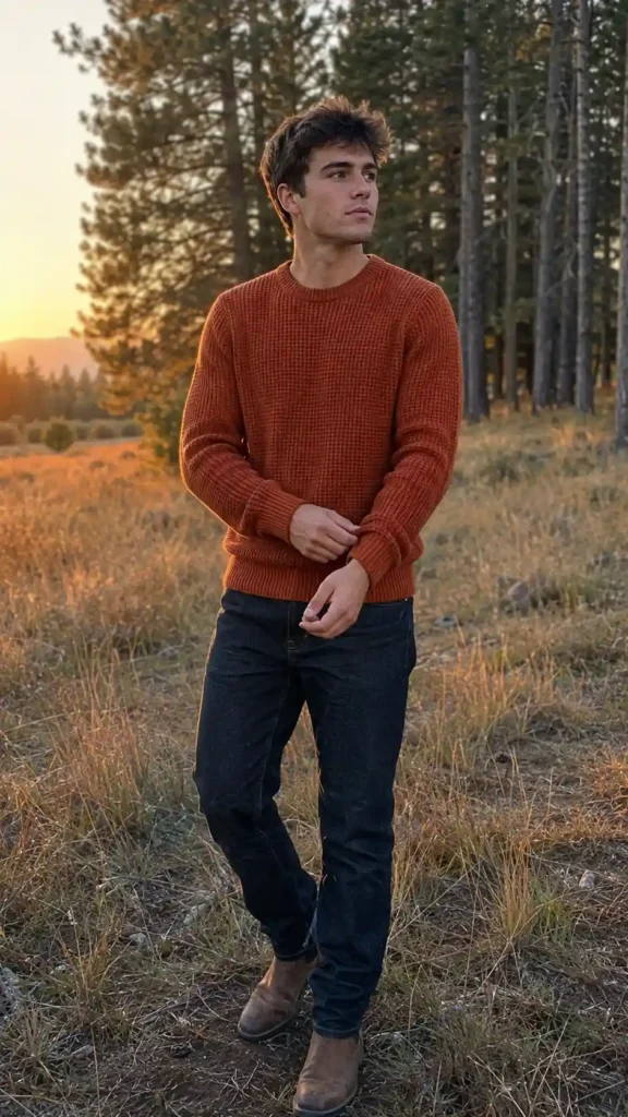Textured knit sweater