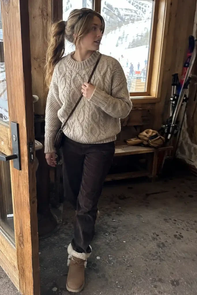 Wearing your actual ski gear