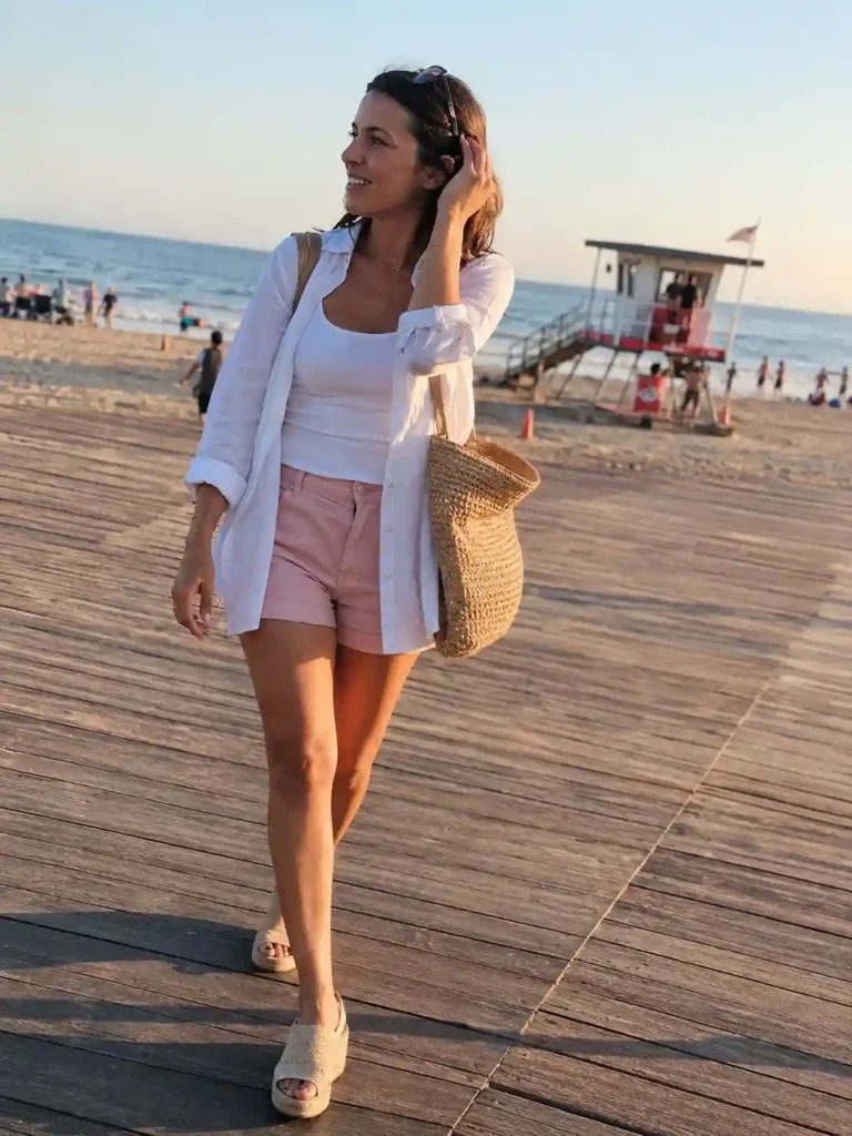 White linen shirt