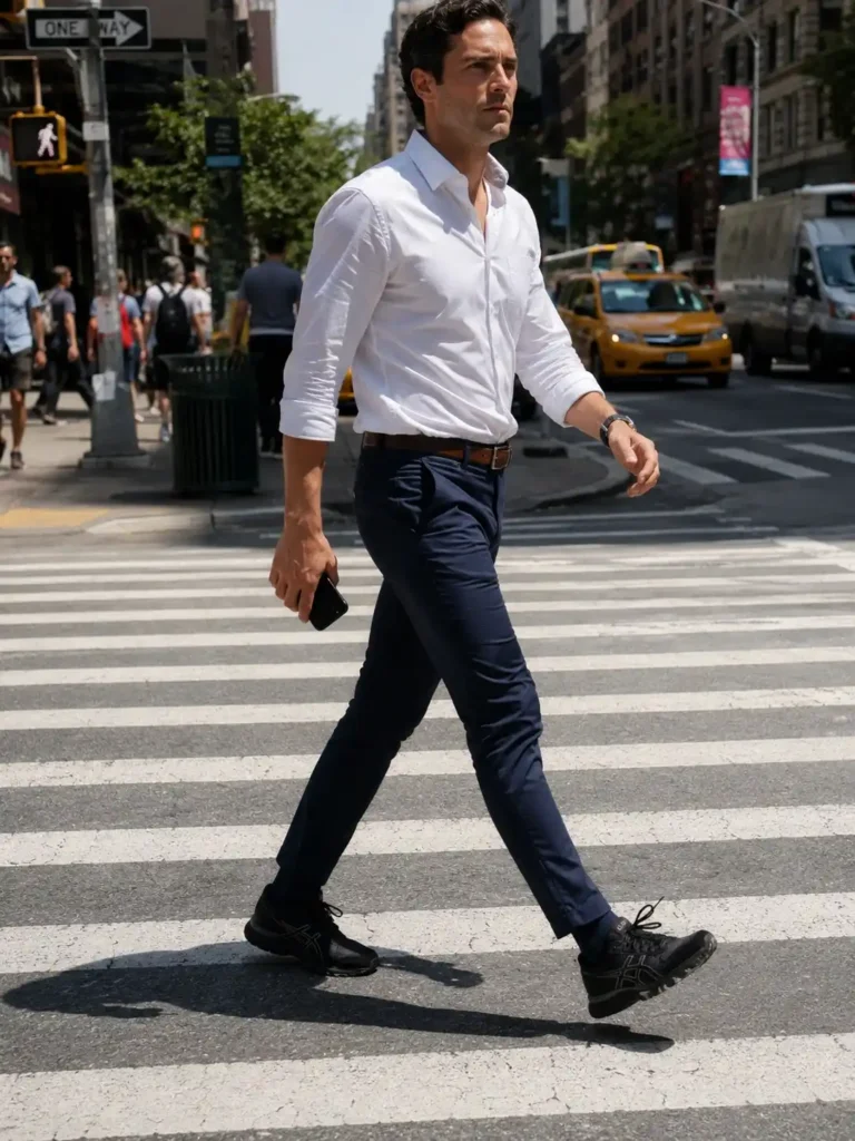White oxford shirt,