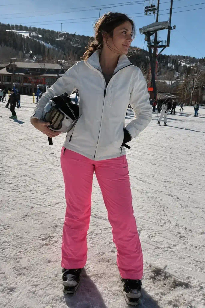 Why pink ski pants 