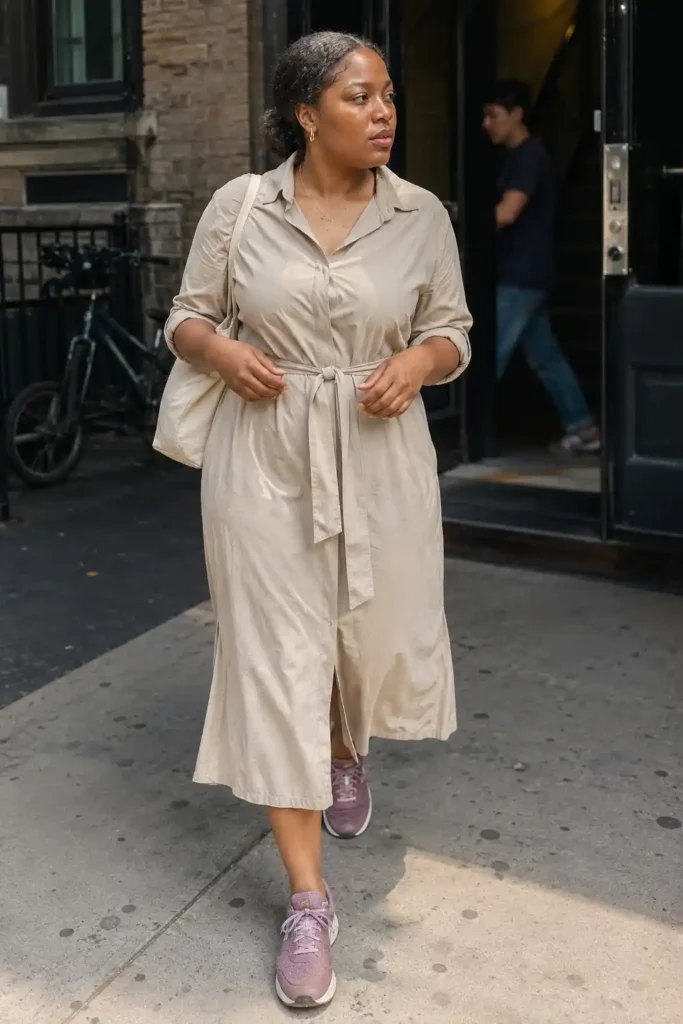midi shirt dress