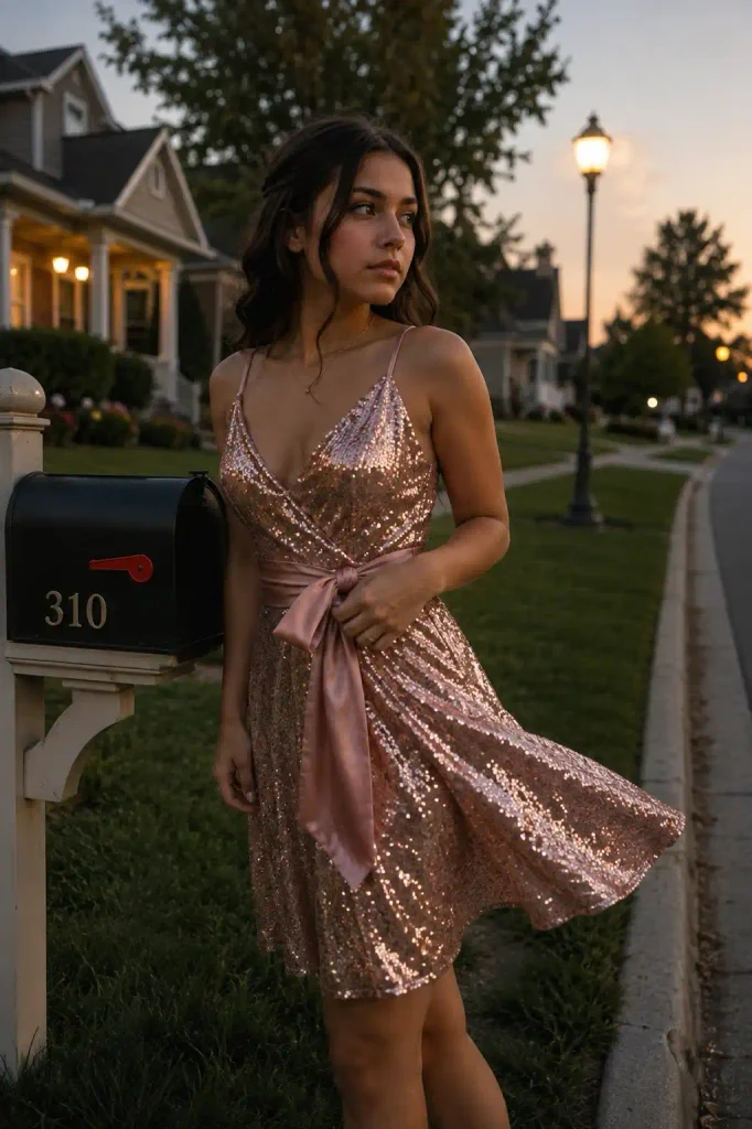 rose gold sequin