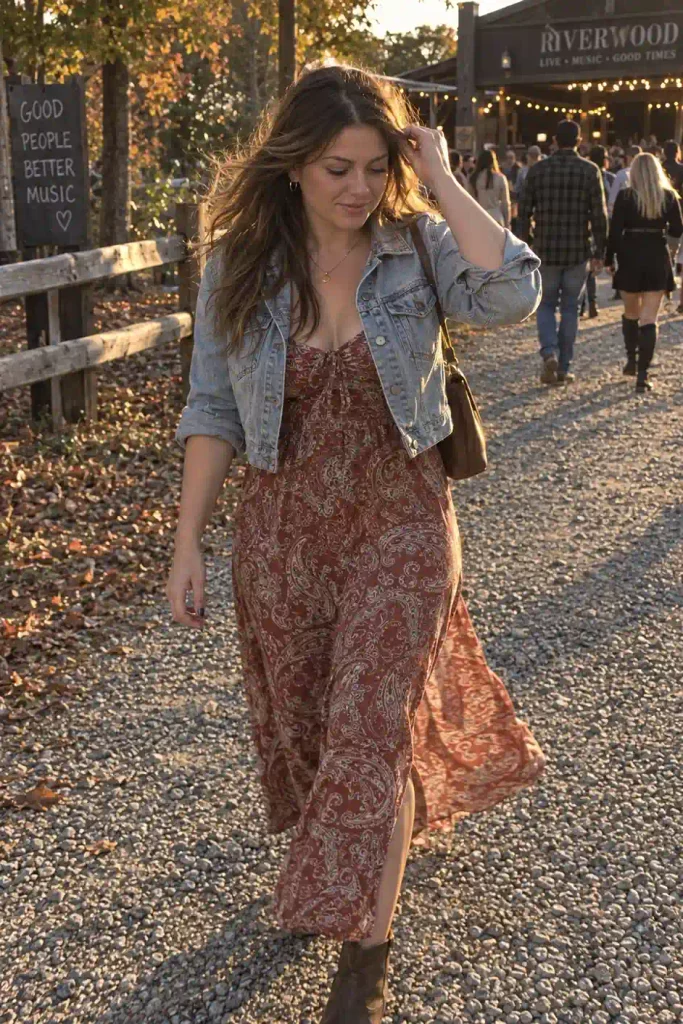 A paisley or floral maxi