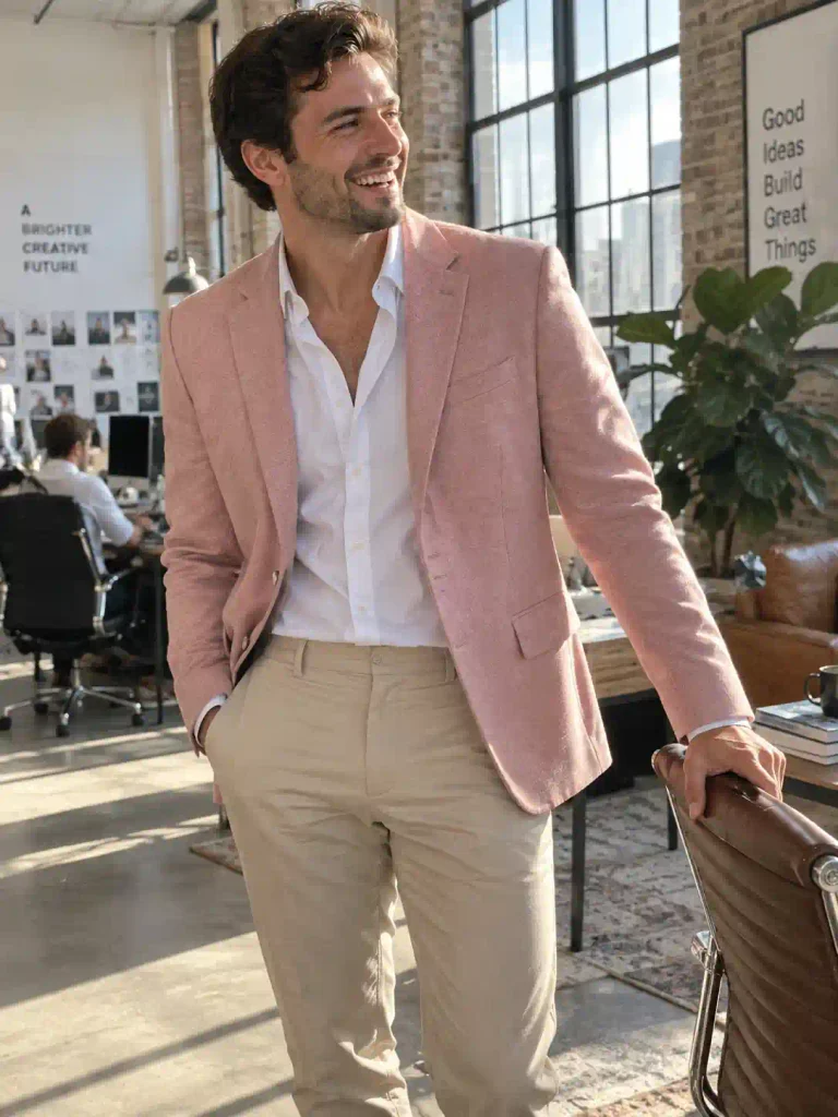 Beige trousers
