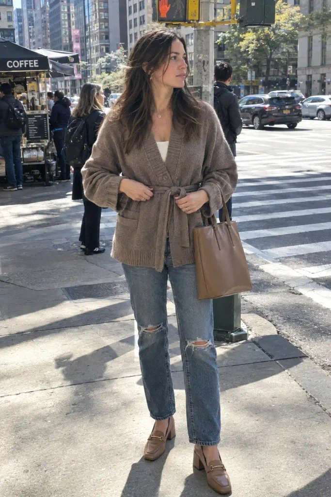 Belted cardigan