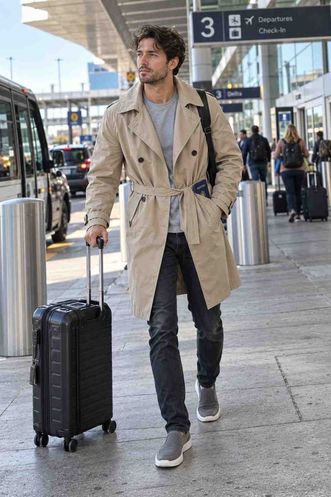 Belted trench