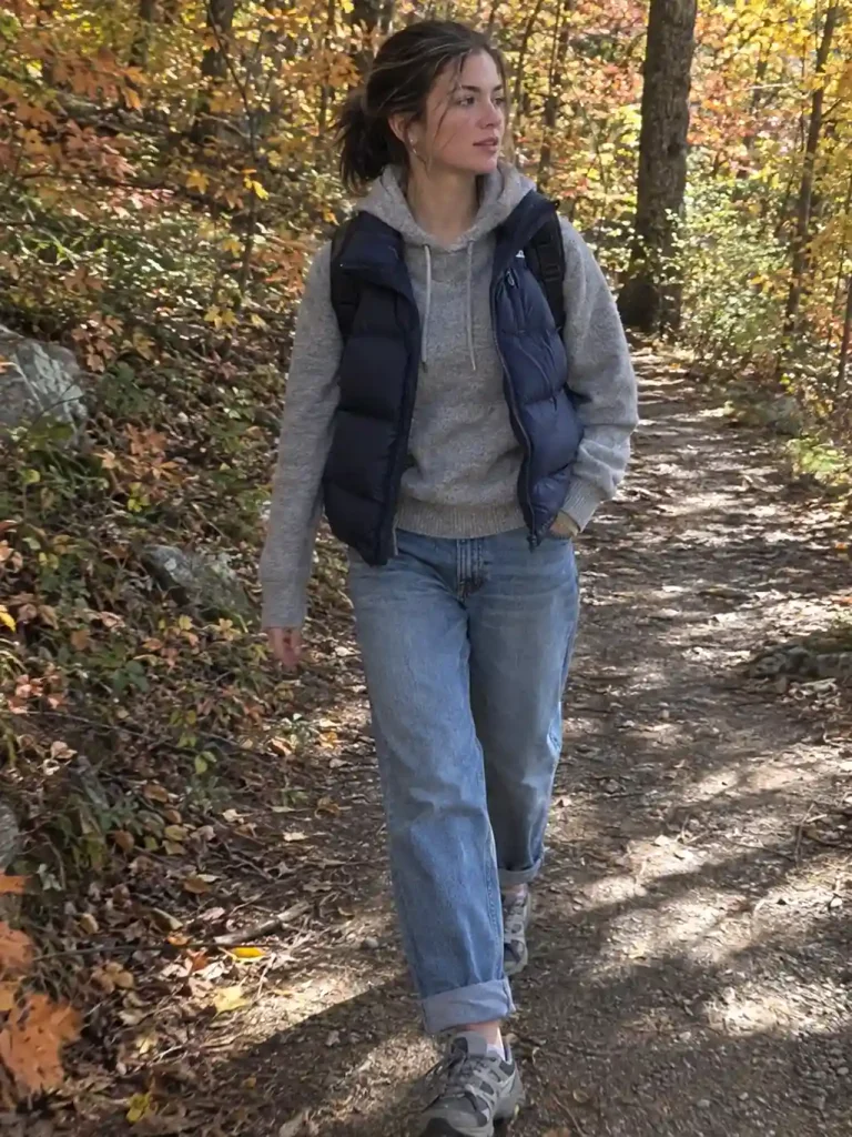 Boyfriend jeans with a hoodie