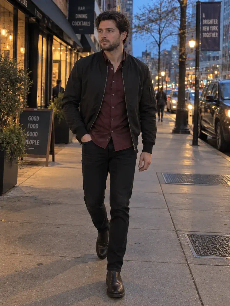 Burgundy dress shirt