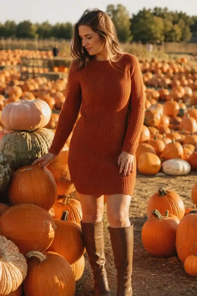 Burnt orange sweater
