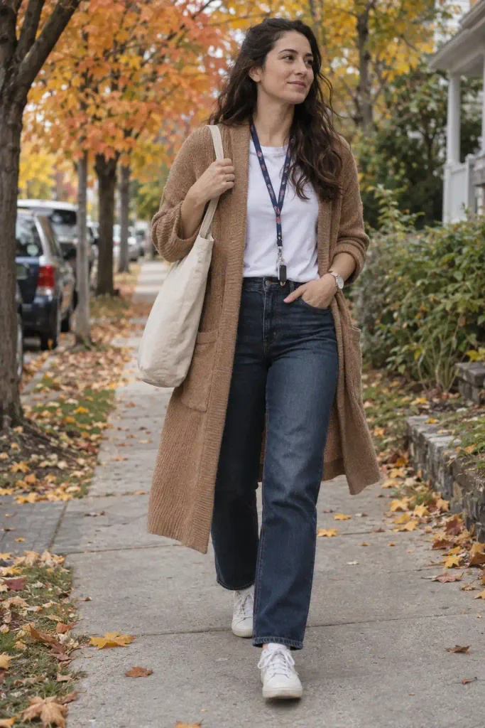 Camel cardigan