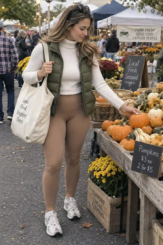 Camel leggings