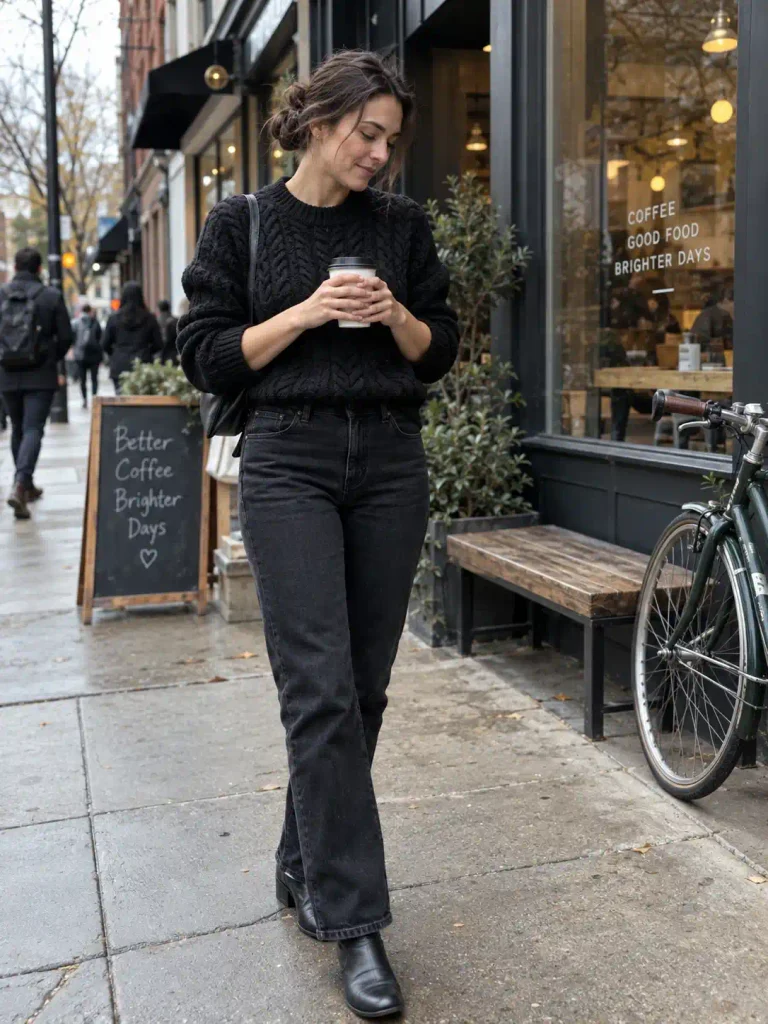 Chunky cable-knit sweater with