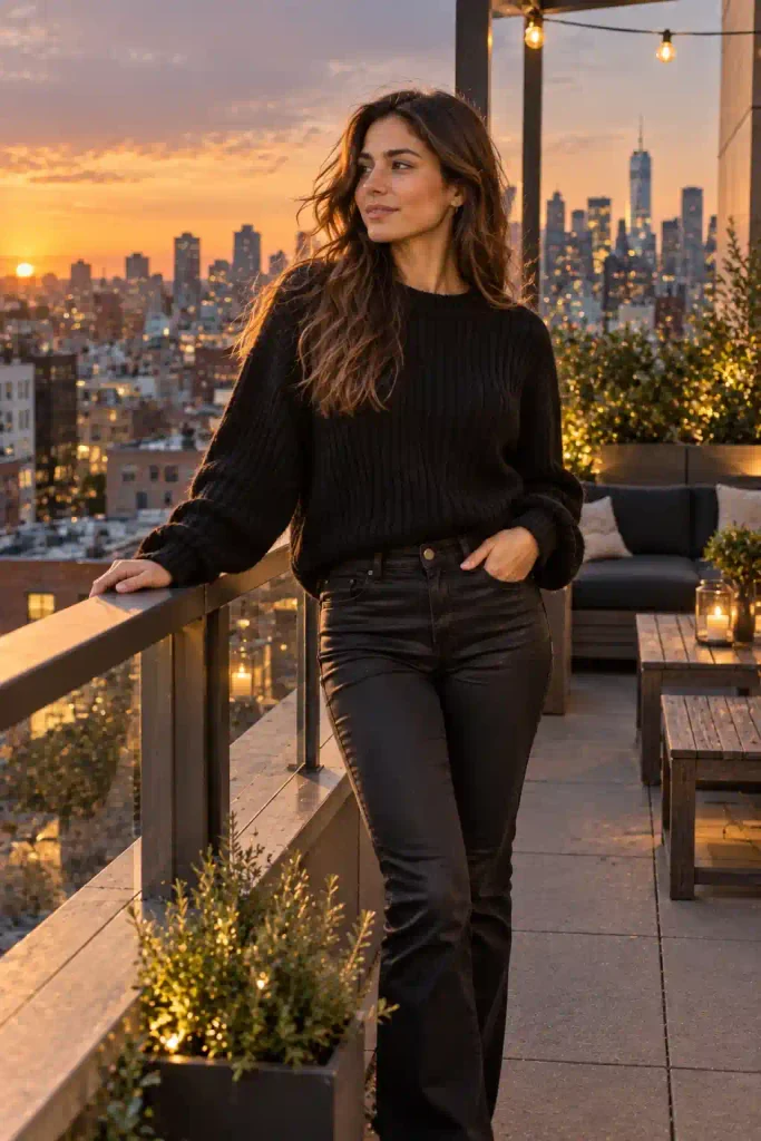 Chunky rib-knit sweater