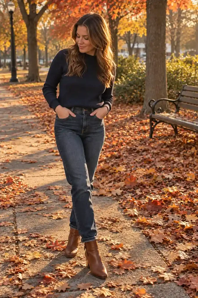 Cognac ankle boots for warmth