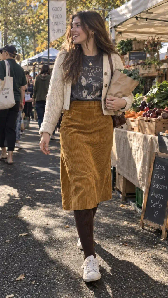 Corduroy midi