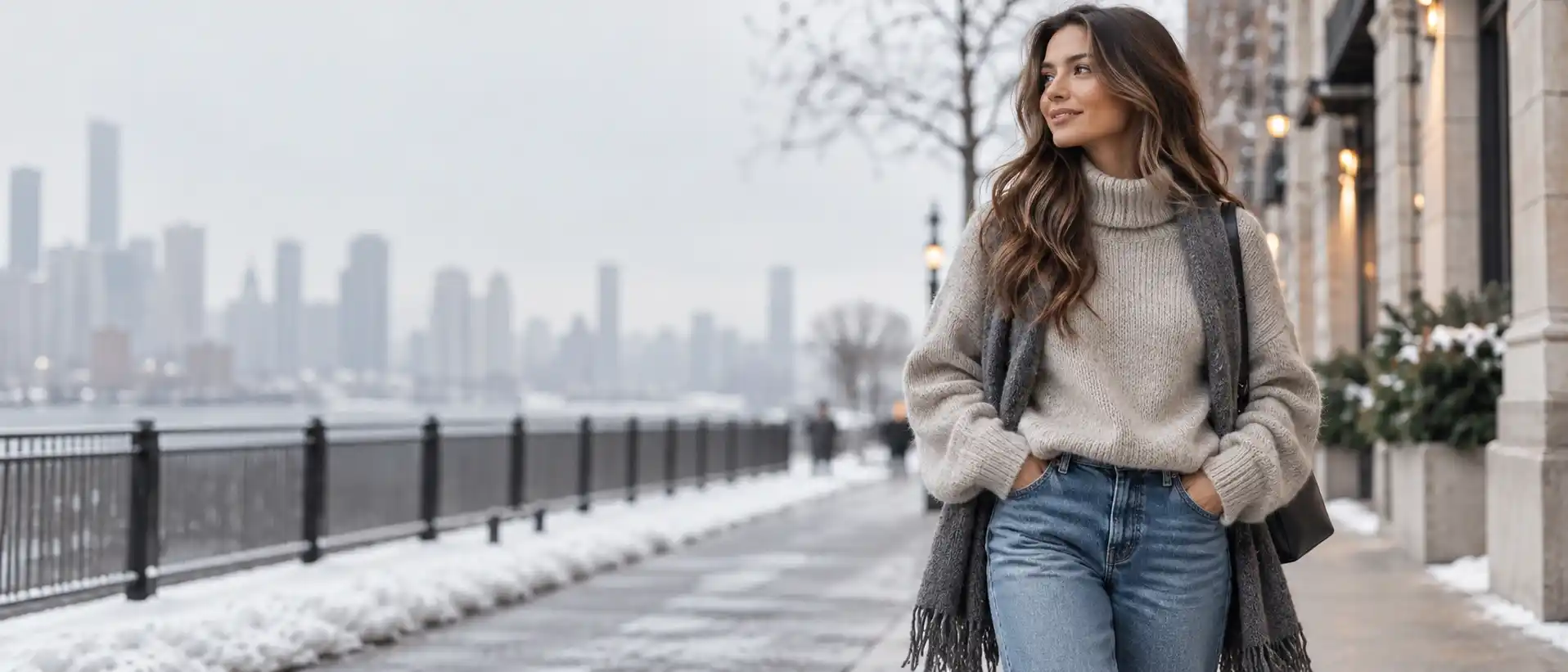 Cozy Jeans and Sweater Outfit Winter Looks