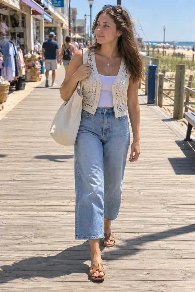 Cream vest