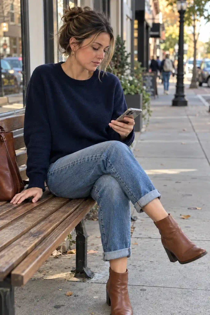 Cuff cropped jeans and show some ankle