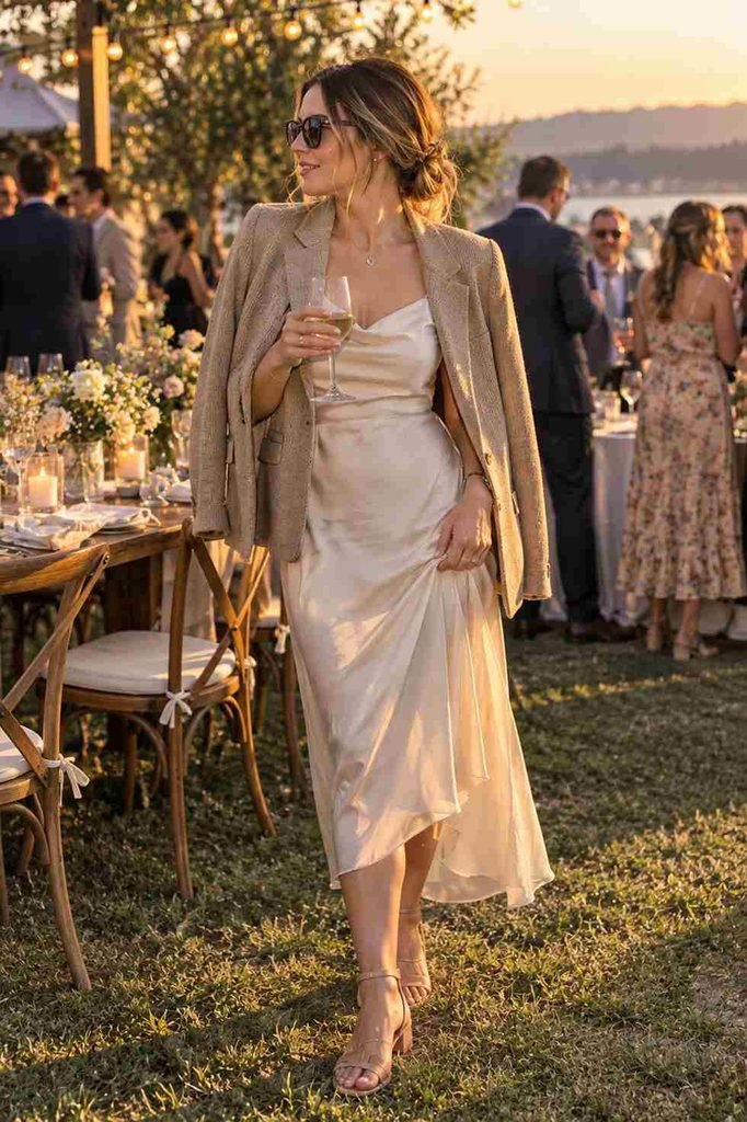 Draped over the shoulders, not worn