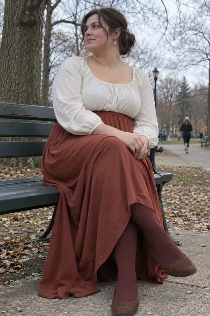 Empire waist maxi skirt