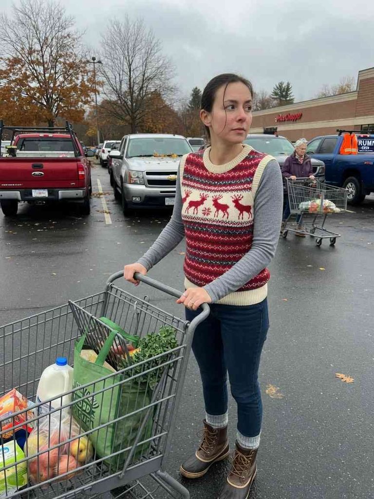 Fair Isle vest over a thermal