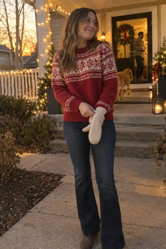 Fair isle sweater with