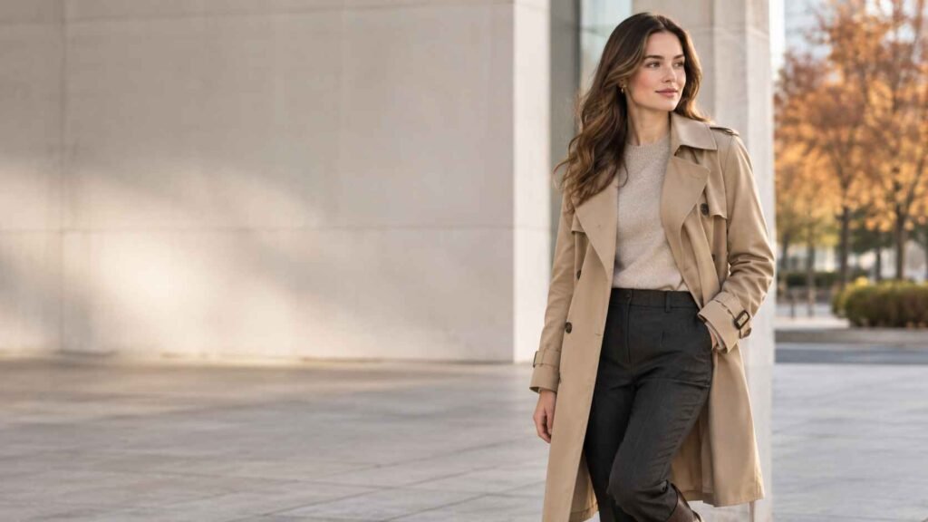 Fall outfit with trench coat
