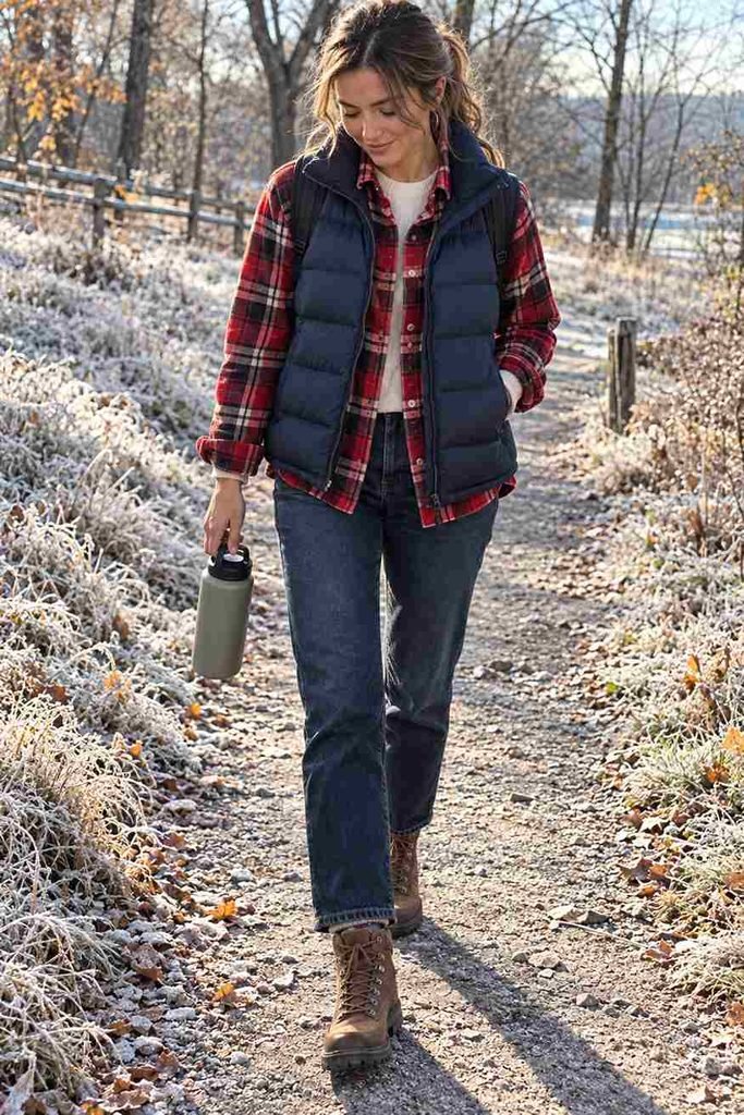 Flannel shacket layered
