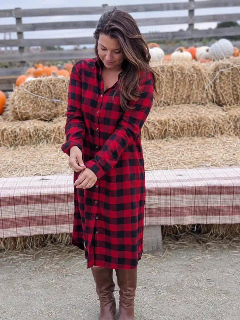 Flannel shirt dres