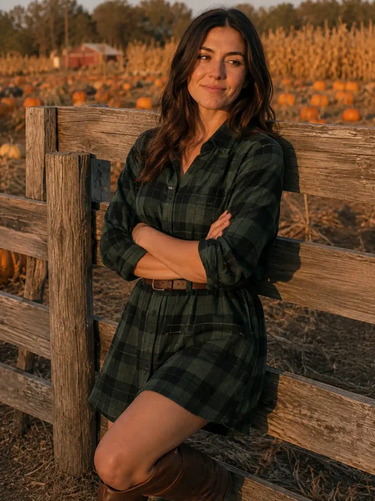 Flannel shirt worn as a