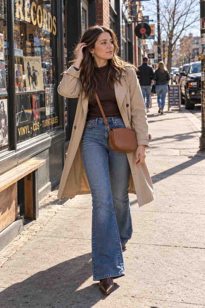 Flared jeans with