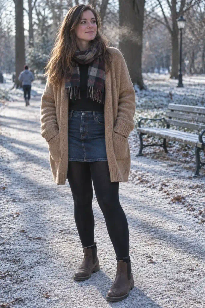 Fleece-lined tights