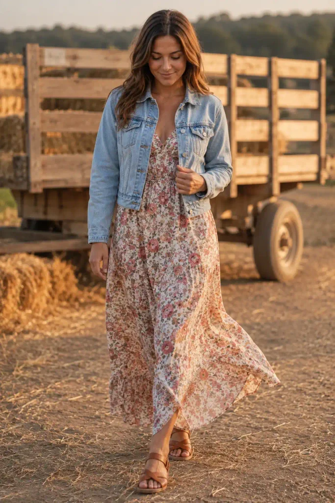 Flowy floral maxi dre